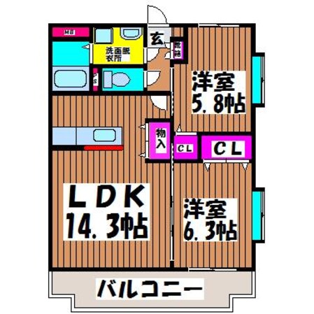 ユーミースマイルⅡの物件間取画像